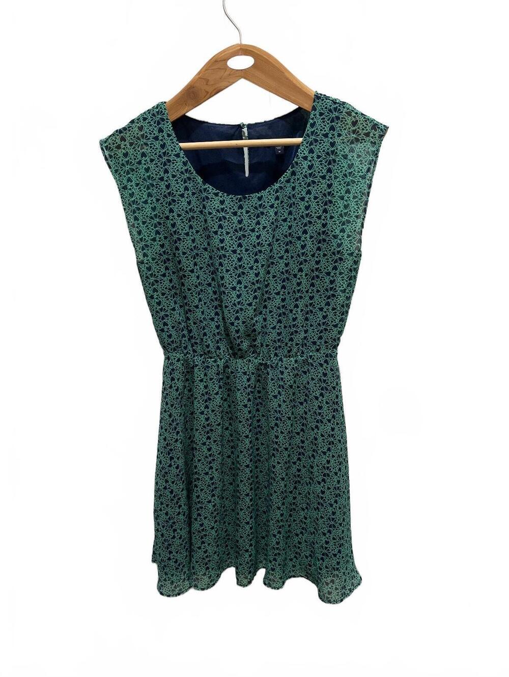 Gap Women's Medium Blue and Green Floral Dress